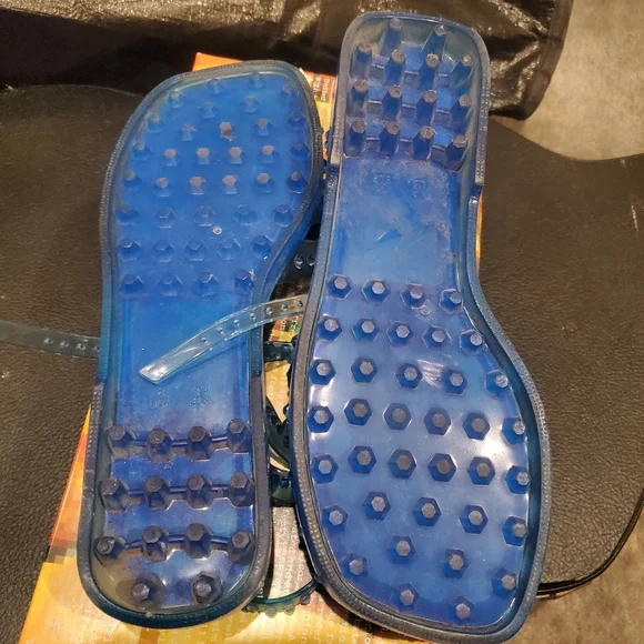 JEFFREY CAMPBELL Rhinestone Jelly Sandals 8 - Picture 5 of 10